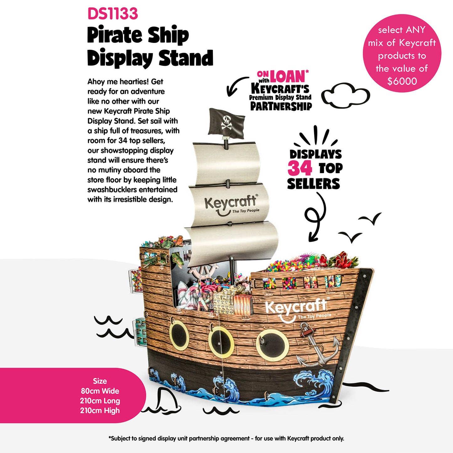 Keycraft - Pirate Ship Display Stand