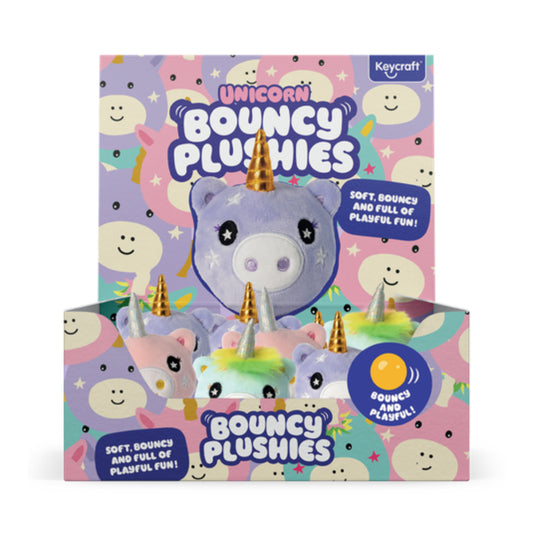 Keycraft - Bounce Buddies - Unicorn Bouncy Plushies