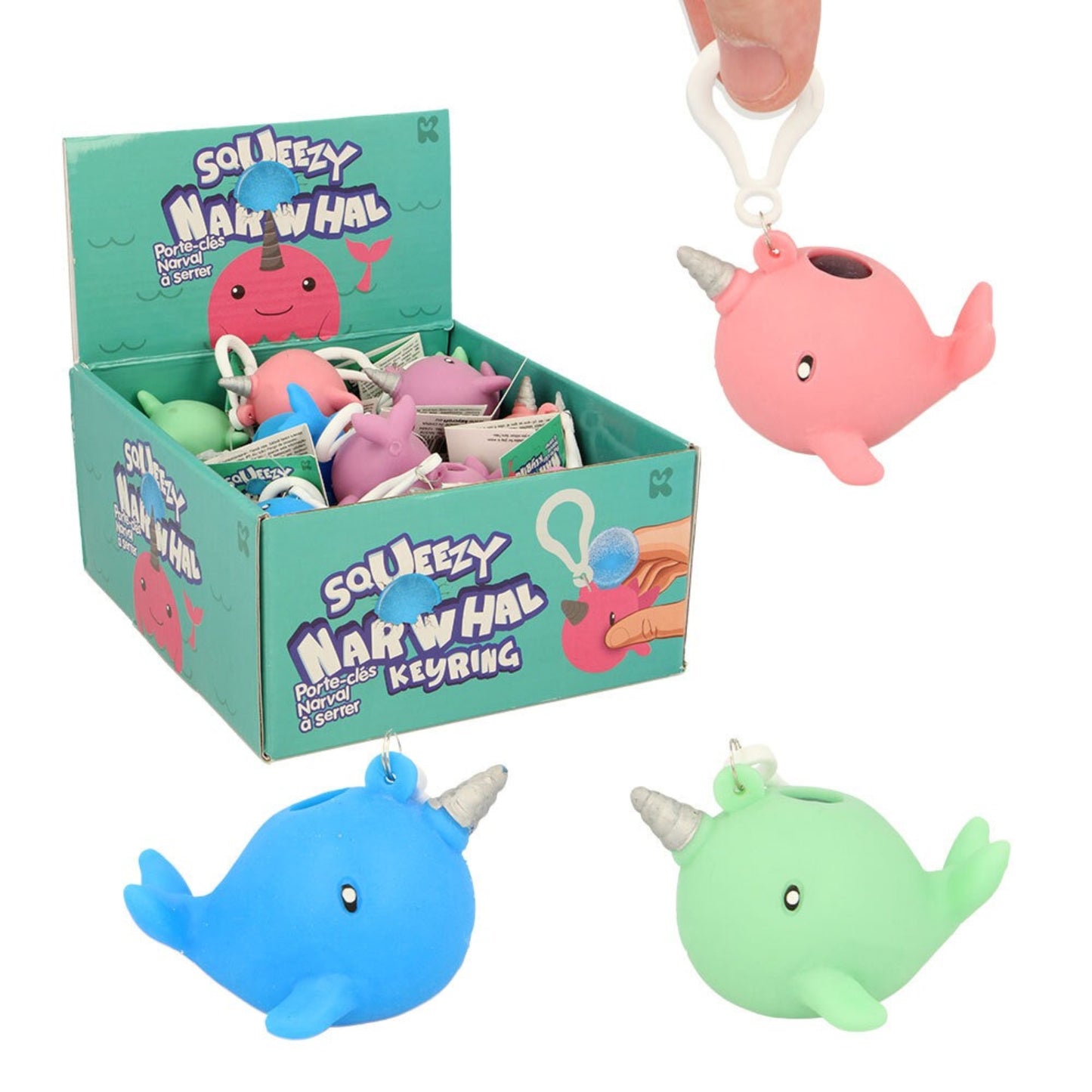 Keycraft - Squeezy Narwhal Keyrings