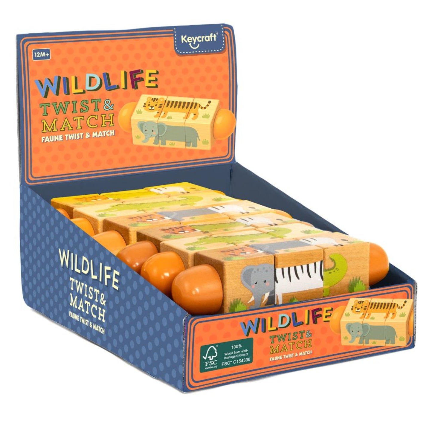 Keycraft - Wooden Twisty Blocks - Safari