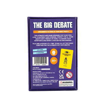 Let's Replay - The Big Debate Card Game (120 cards)