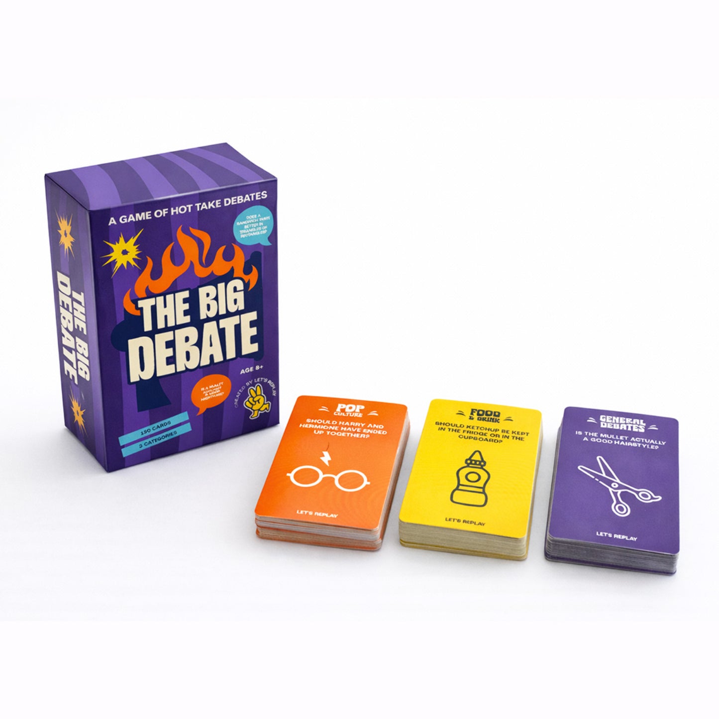 Let's Replay - The Big Debate Card Game (120 cards)