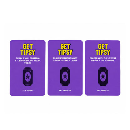 Let's Replay - Get Tipsy Mini Card Game (50 Cards)