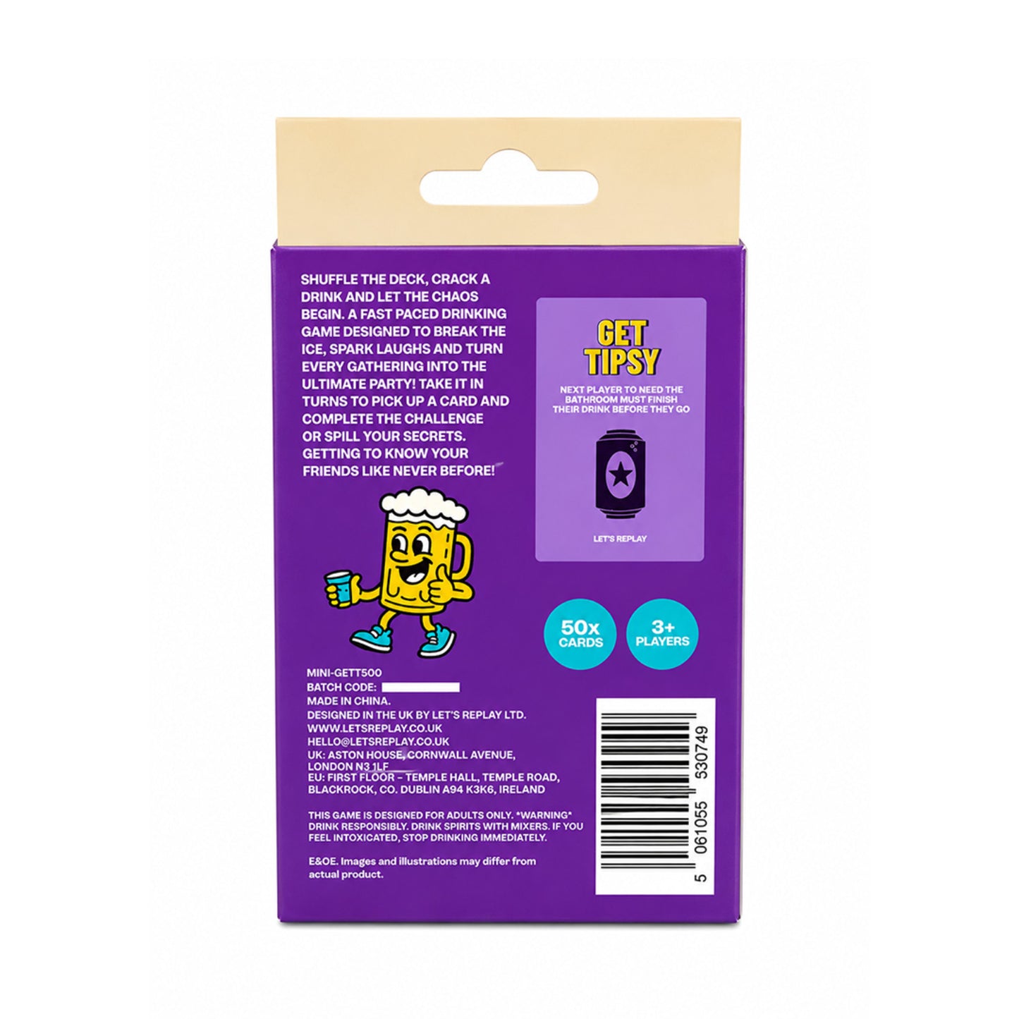 Let's Replay - Get Tipsy Mini Card Game (50 Cards)