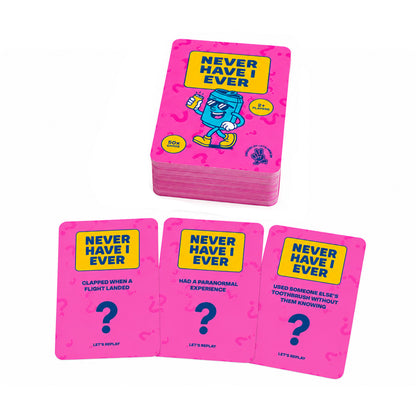 Let's Replay - Never Have I Ever Mini Card Game (50 Cards)