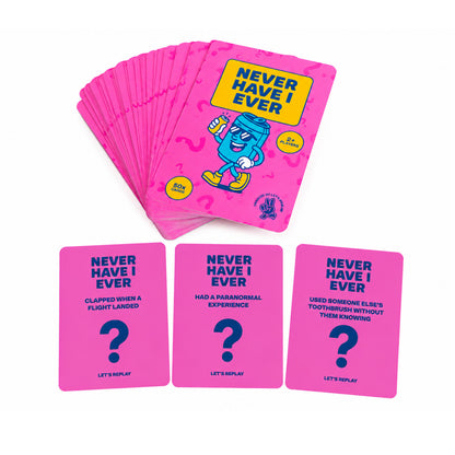 Let's Replay - Never Have I Ever Mini Card Game (50 Cards)