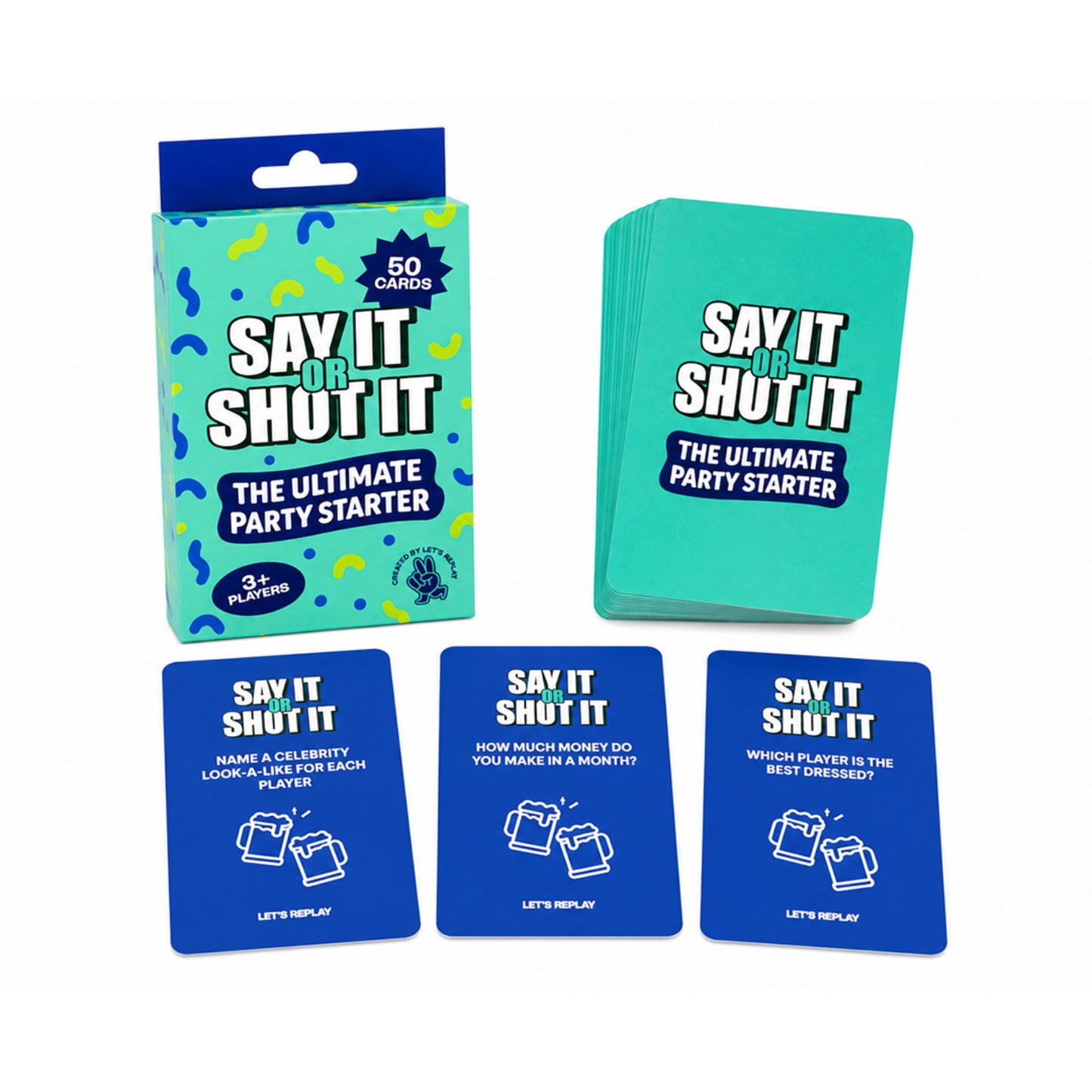 Let's Replay - Say it Or Shot It Mini Card Game (50 Cards)
