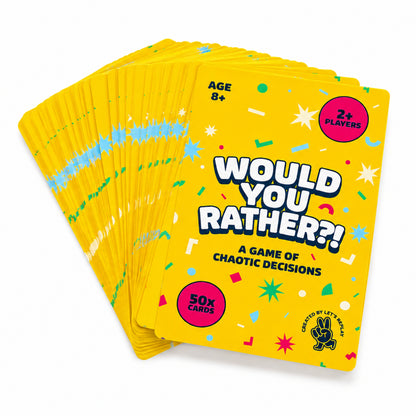 Let's Replay - Would you Rather? Mini Card Game (50 Cards)
