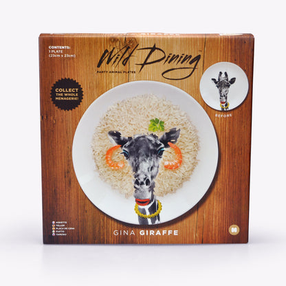 Mustard - Wild Dining - Gina Giraffe Ceramic Dinner Plate