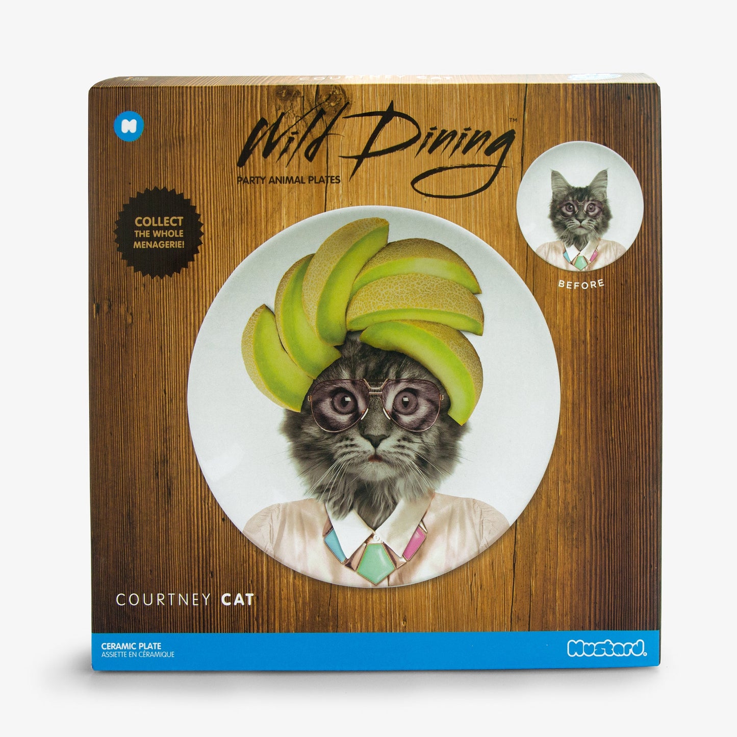 Mustard - Wild Dining - Courtney Cat Ceramic Dinner Plate