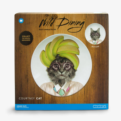 Mustard - Wild Dining - Courtney Cat Ceramic Dinner Plate