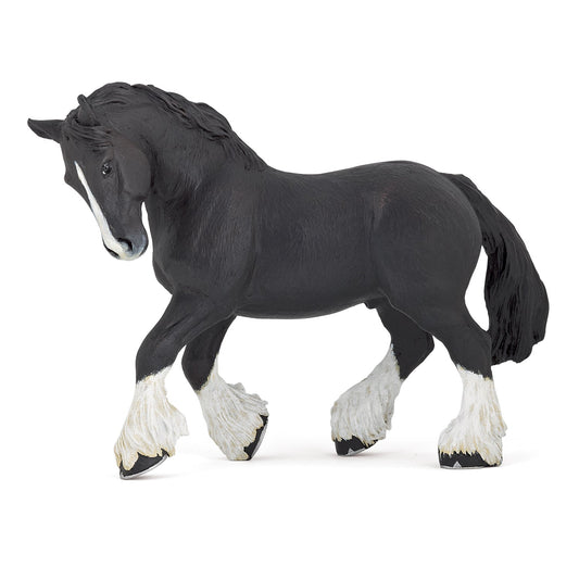 Papo - Black Shire Horse Figurine