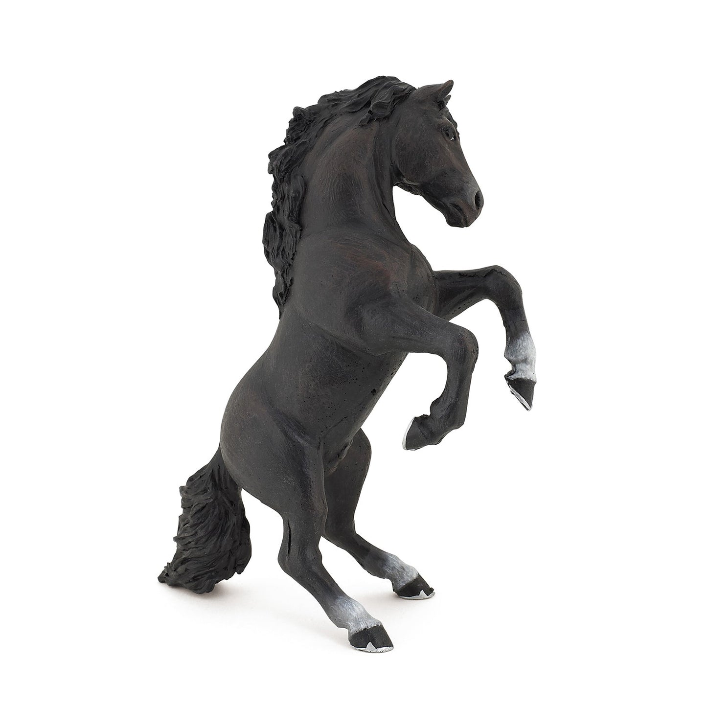 Papo - Black Reared Up Horse Figurine