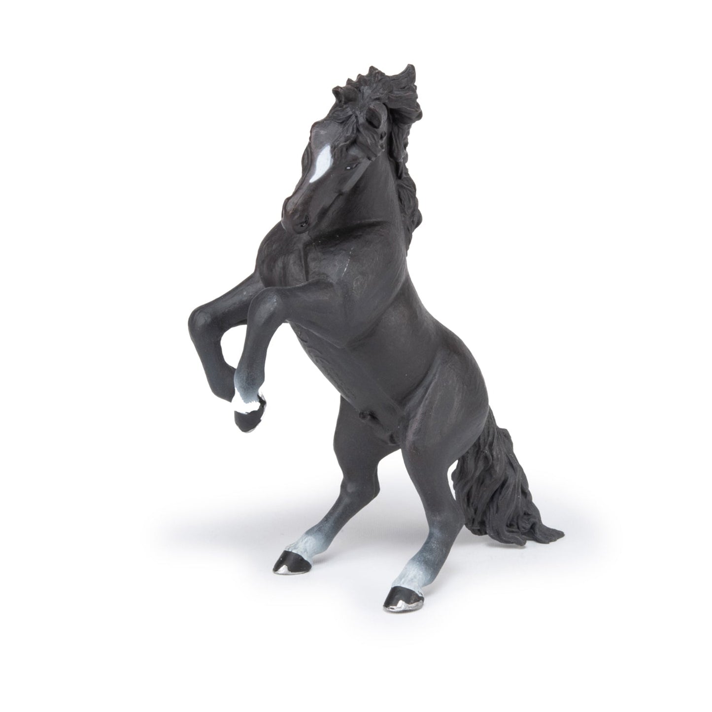 Papo - Black Reared Up Horse Figurine
