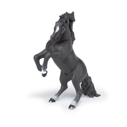 Papo - Black Reared Up Horse Figurine