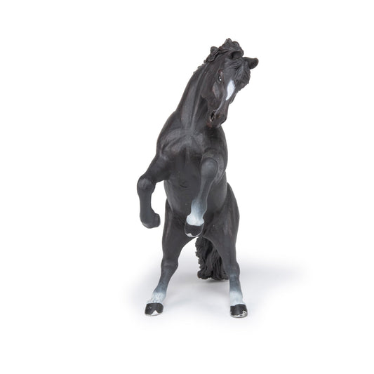 Papo - Black Reared Up Horse Figurine
