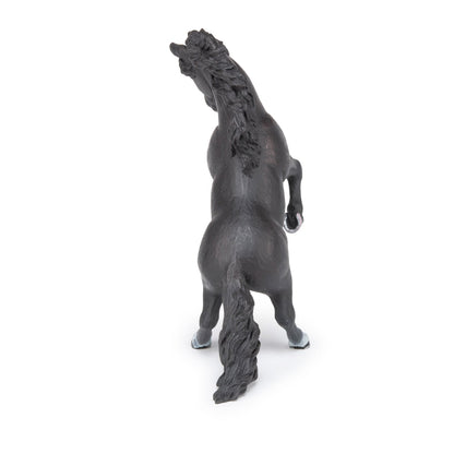 Papo - Black Reared Up Horse Figurine