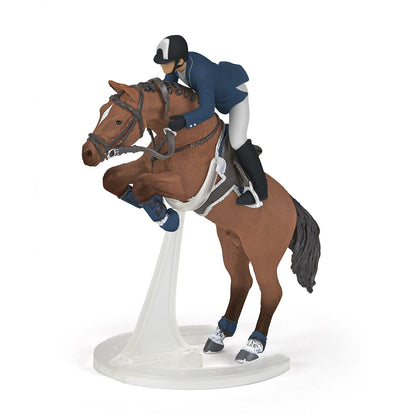 Papo - Jumping Horse and Horseman Figurine