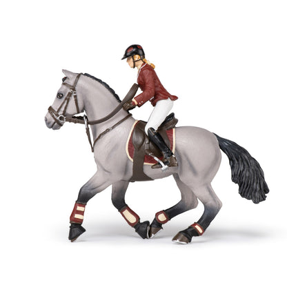 Papo - Competition Horse and Horsewoman Figurine