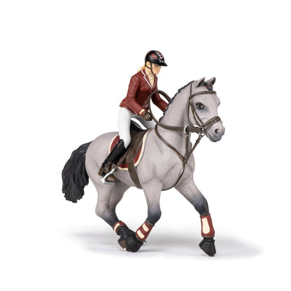 Papo - Competition Horse and Horsewoman Figurine