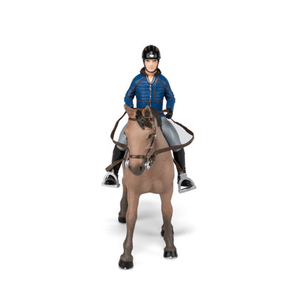 Papo - Walking Horse and Horseman Figurine
