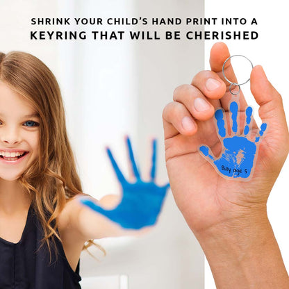 Kids Handprint Shrink Keyring Kit