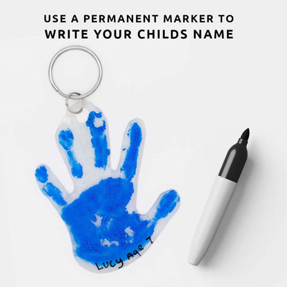 Kids Handprint Shrink Keyring Kit