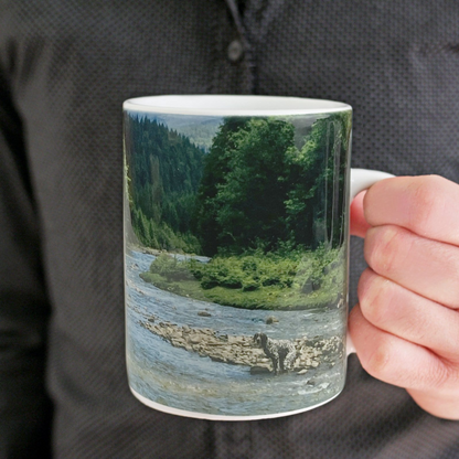 PRANK-O When Nature Calls Riverscape Mug