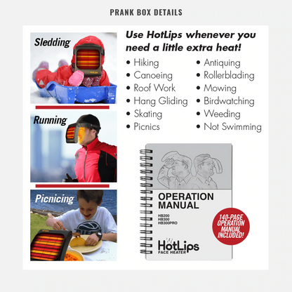 PRANK-O Prank Gift Box - Hot Lips Face Heater
