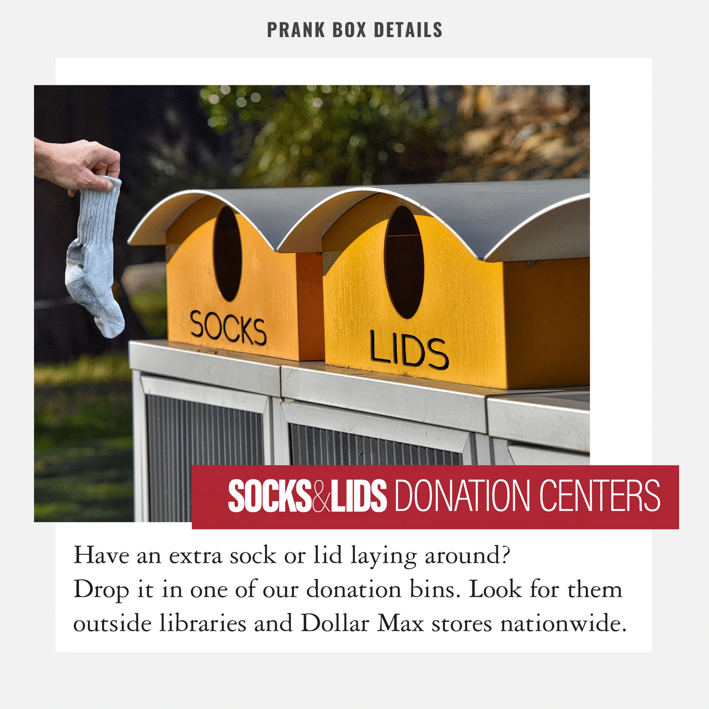 PRANK-O Prank Gift Box - Socks & Lids