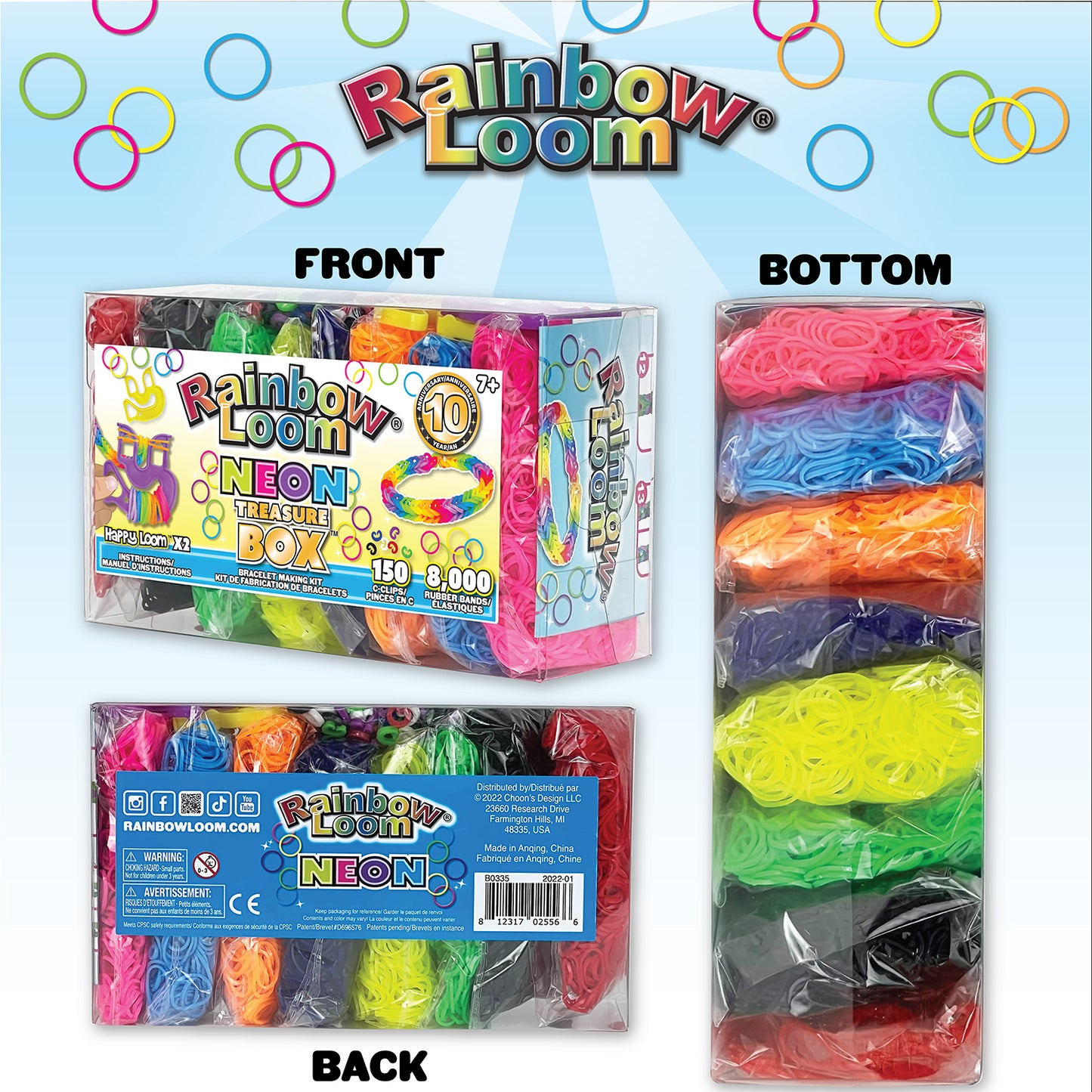 Rainbow Loom - Treasure Box Neon (8152pcs)