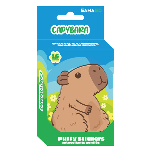 GamaGo - Capybara Puffy Stickers in Embossed Tin (PDQ)