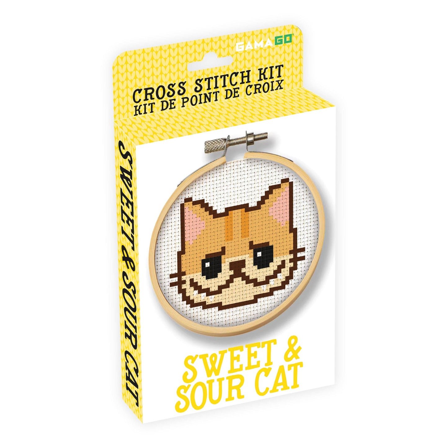 GamaGo - Sweet & Sour Cat Cross Stitch Embroidery Kit (PDQ)