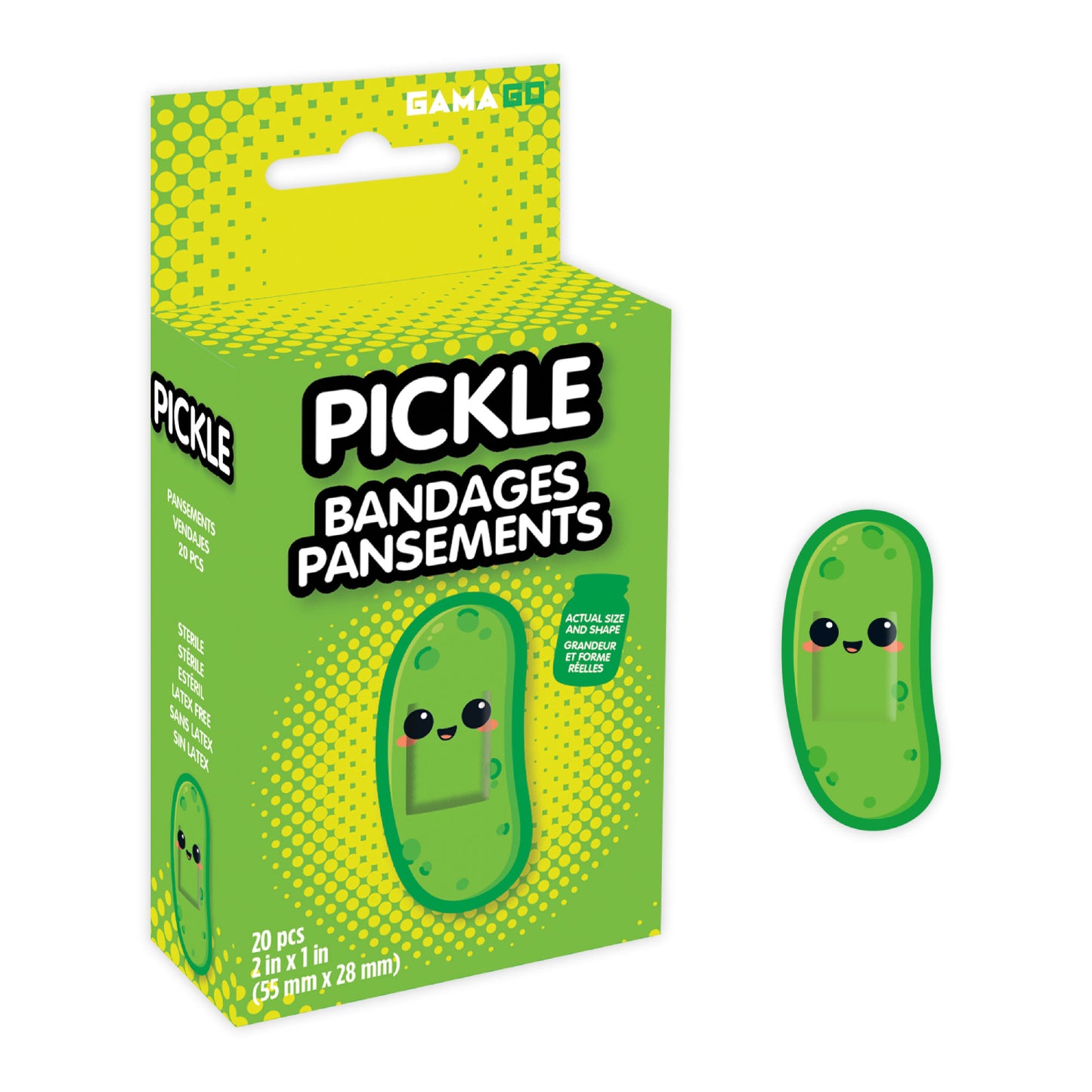 GamaGo - Pickle Bandages - Plastic Box Packaging (PDQ)