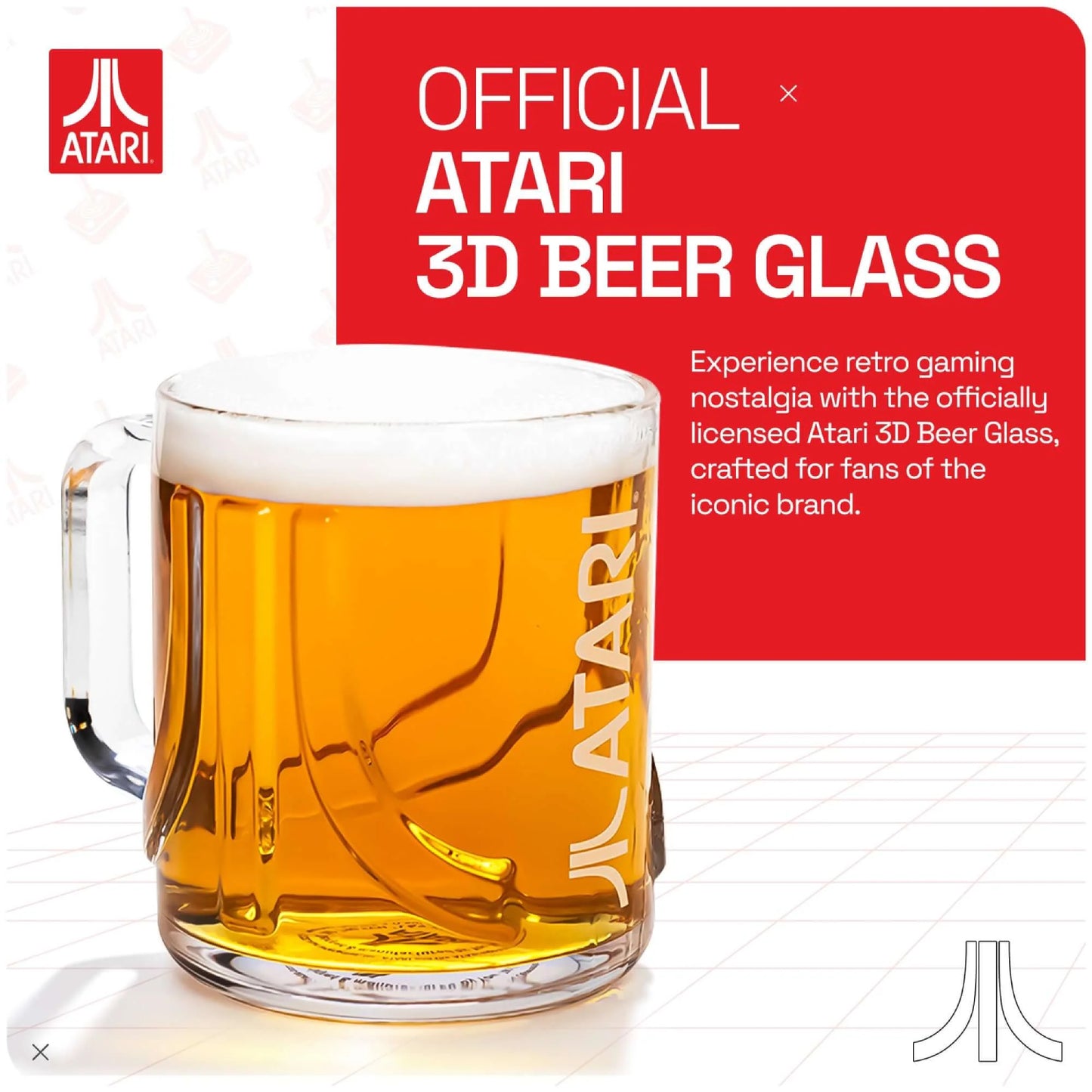 Thumbs Up! - Official Atari 3D Beer Glass 600ml