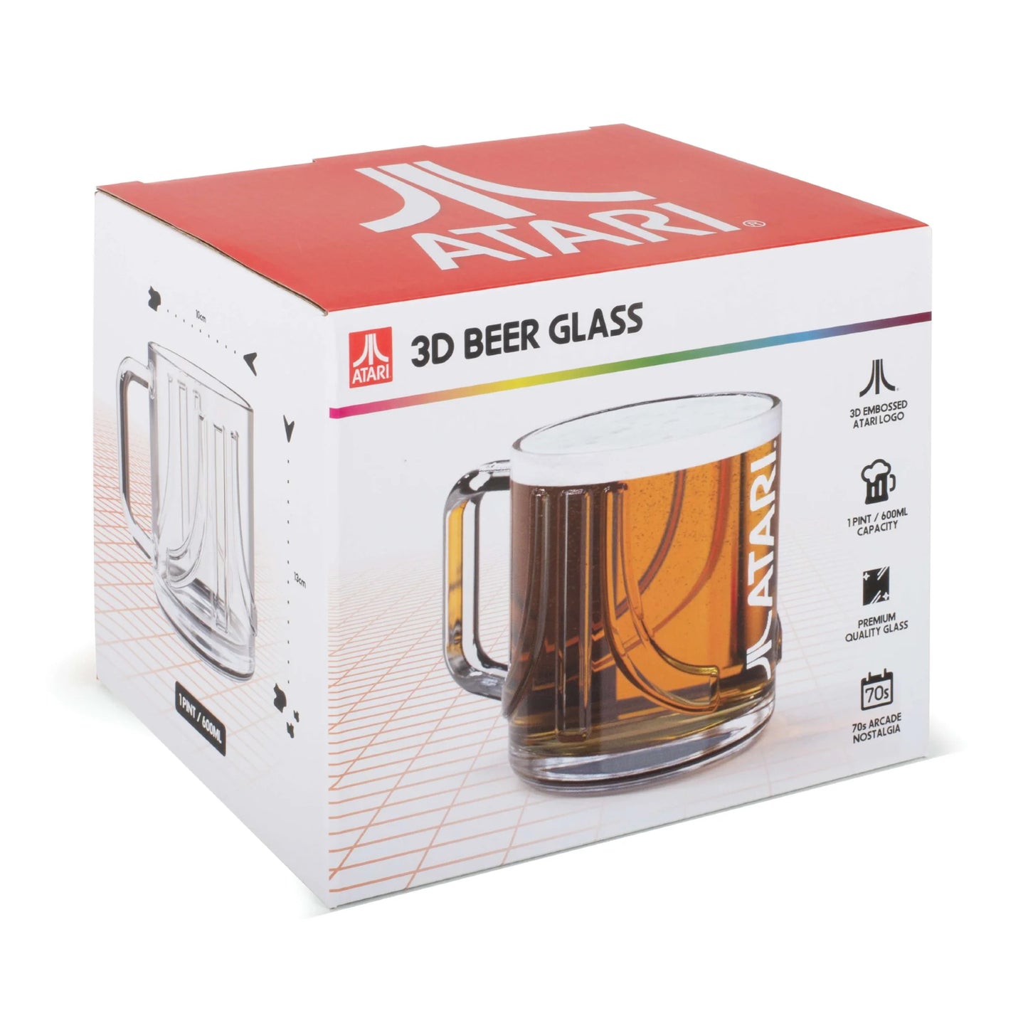 Thumbs Up! - Official Atari 3D Beer Glass 600ml