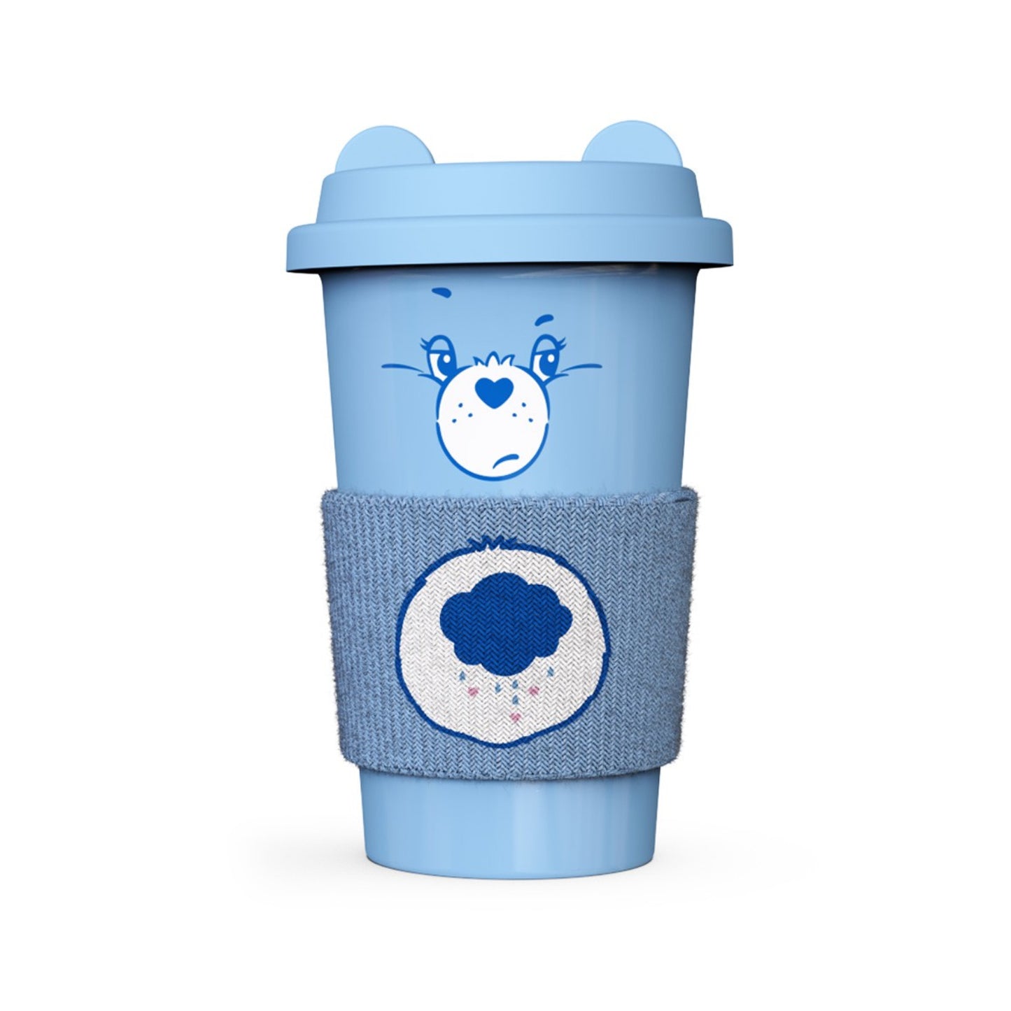 Care Bears Travel Mug Grumpy Bear - 400ml, Woven Sleeve, Blue