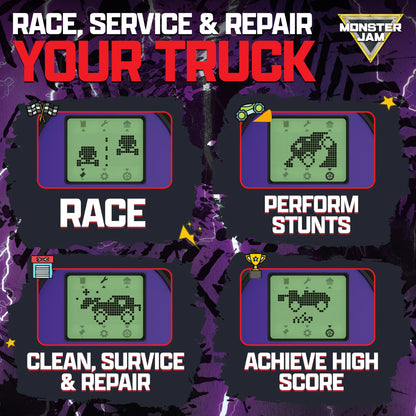 Monster Jam Digital Truck Keyring Game - Grave Digger