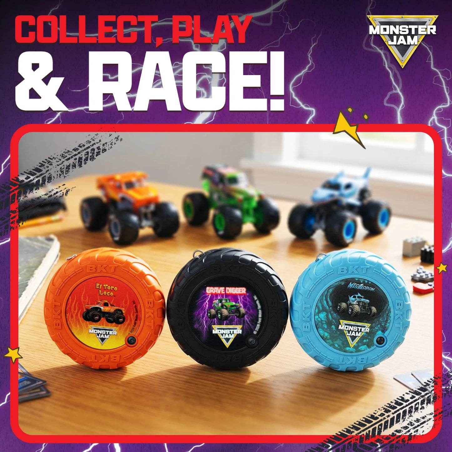 Monster Jam Digital Truck Keyring Game - Grave Digger