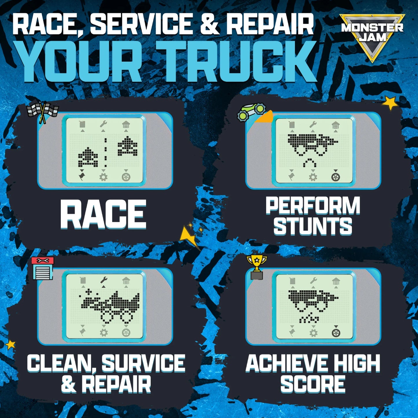 Monster Jam Digital Truck Keyring Game - Megalodon