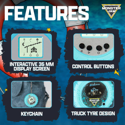 Monster Jam Digital Truck Keyring Game - Megalodon