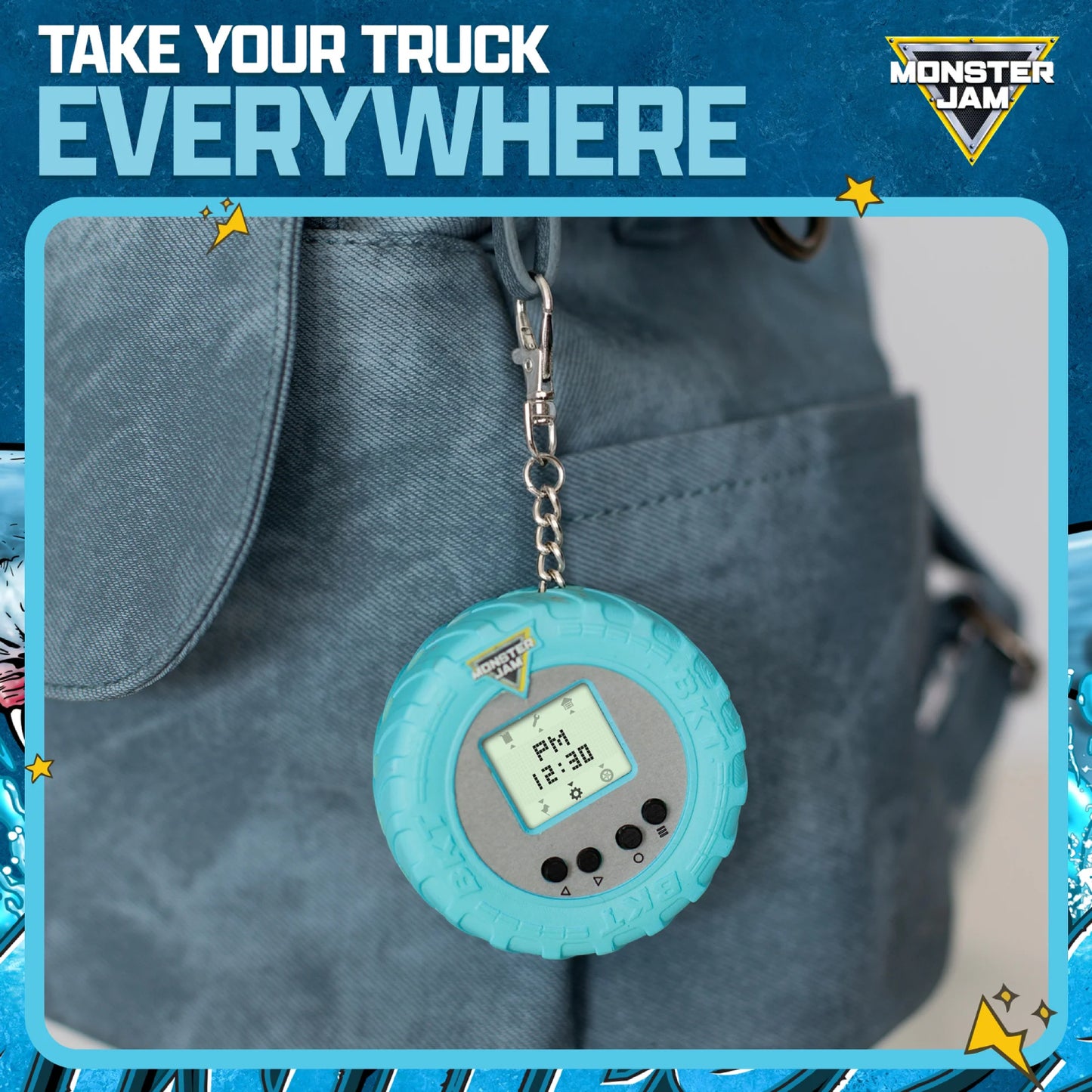 Monster Jam Digital Truck Keyring Game - Megalodon