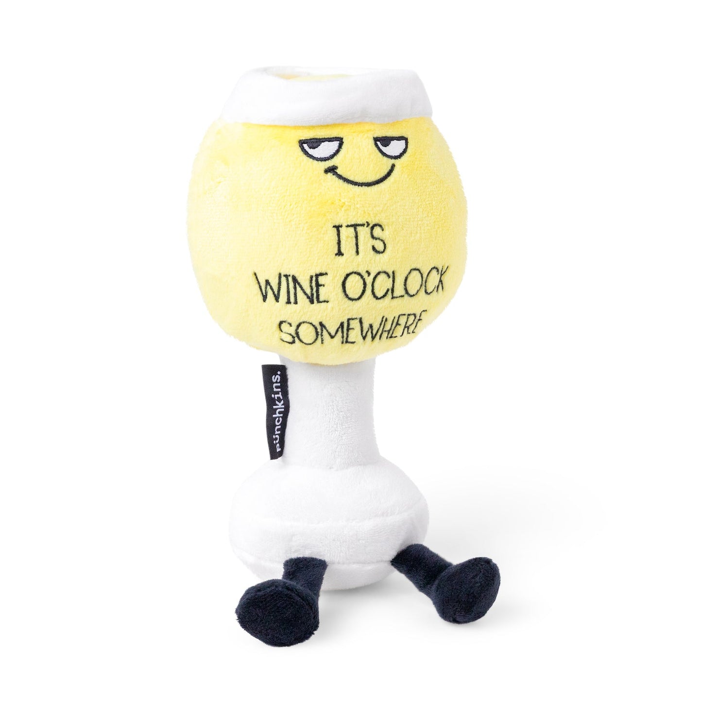 "It's Wine O'Clock Somewhere" Plush White Wine